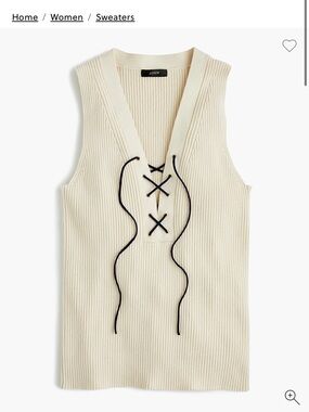 J.Crew Lace-Up Ribbed sweater tank